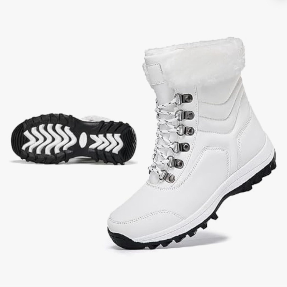 Women's Cozy White Winter Boots
